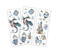 Minkocards Lot de 12 marque-pages, motif de dragon, chevalier, petit cadeau pour anniversaire d'enfant garçon