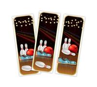 Minkocards Lot de 12 marque-pages pour anniversaire d'enfant - Cônes de bowling - Cadeaux d'invités pour anniversaire de garçon et fille