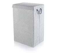 Minky Hamper, Grey Check, 60x40x30cm