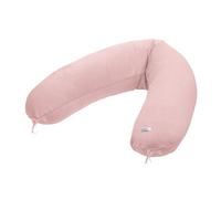 Minky Mooh Coussin d'allaitement XXL en Coton Biologique avec Rembourrage en kapok | Coussin de Grossesse Coussin pour Le Sommeil latéral | Anti-Allergique et Silencieux | 190x30 cm, Rosa