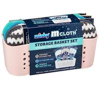 Minky Panier de rangement en tissu rose M