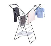 Minky Premium Sure Grip X-Tra Wing Séchoir à Linge intérieur et extérieur | Bras Multi-Positions | Étendoir à Linge pour Articles Plus Longs | Espace de séchage de 24 m | Gris