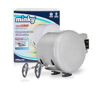 Minky Plastique Corde à linge rétractable Pour l'extérieur 30 m Gris