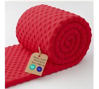 Minky Tissu au Mètre Peluche Polyester - doux velouté à Coudre | pour Couvertures Plaids Doudous Coussins Accessoires Déco Peau de Bébé Oeko Tex 5 M x 160 cm Rouge