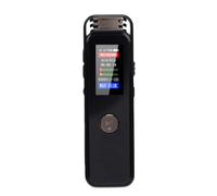 Minleshry Enregistreur Vocal avec Lecture, Double Micro 360° | VOX à 7 Niveaux, Lecteur MP3, Prise Jack 3,5 Mm, Clip Arrière, Enregistreur Audio Numérique pour Réunion de Conférence