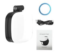 Minleshry Lampe de Remplissage Magnétique pour Téléphone avec 3 | Lampe selfie à intensité variable de 2 900 à 9 900 K avec rotation à 360° et inclinaison à 270° pour les vlogs, la