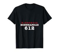 Minneapolis Minnesota Indicatif 612 Typographie Rétro T-Shirt