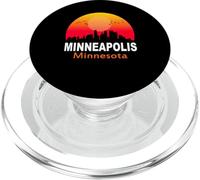 Minneapolis Minnesota Vintage Sunset Retro City State USA PopSockets PopGrip pour MagSafe