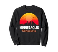 Minneapolis Minnesota Vintage Sunset Retro City State USA Sweatshirt