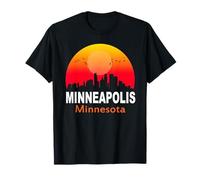 Minneapolis Minnesota Vintage Sunset Retro City State USA T-Shirt