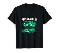 Minneapolis Nice Town Eh Canoë aurores boréales T-Shirt