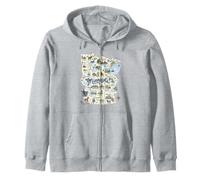 Minnesota, Cartes et icônes MN, Duluth, Saint Paul, Rochester Sweat à Capuche