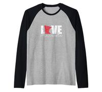Minnesota Love USA État Amérique Manche Raglan