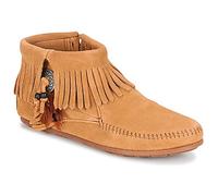 Minnetonka Boots CONCHO FEATHER SIDE ZIP BOOT in Marron 37