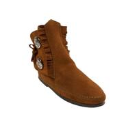 Minnetonka Bottes à Deux Boutons pour Femme avec Deux Boutons, Marron, 38.5 EU