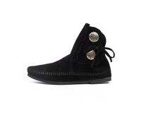 Minnetonka Bottines 'Two Button' noir / argent, Taille 38
