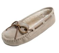 Minnetonka Cally Chaussons en fausse fourrure pour femme, Gris (stone), 38 EU
