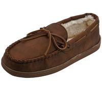 Minnetonka Chaussons doublés à semelle rigide pour homme, Marron vieilli., 47 EU