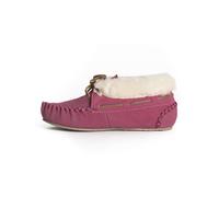 Minnetonka Chaussure basse 'Charley' crème / marron / framboise, Taille 31