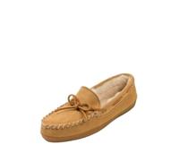 Minnetonka Femme Pile Lined Hardsole Mocassins (Loafers), Beige (Tan), 42 EU Large