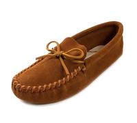 Minnetonka Men's Leather Laced Softsole Moccasin, Brown, 11.5 W