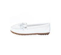 Minnetonka Mocassin 'Deerskin Kilty' marron / blanc, Taille 37