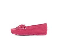 Minnetonka Women s Thunderbird Animikii Hardsole Moccasins for Women with a Classic Leather Moccasin Silhouette, Cushioned Footbed, and Beaded Moccasin Design, Pink, Size 6
