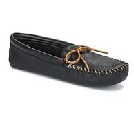 Minnetonka Mocassins DOUBLE DEERSKIN SOFTSOLE in Noir 41