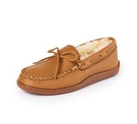 Minnetonka Mocassins en cuir Moosehide pour homme, Naturel - Peau de mouton classique, 43 EU