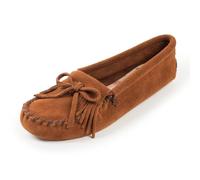 Minnetonka Mocassins Kilty en cuir souple pour femme, marron, 6.5