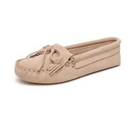 Minnetonka Mocassins Kilty en cuir souple pour femme, stone, 37 EU