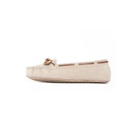 Minnetonka Pantoufle 'Cally' beige / noisette, Taille 41