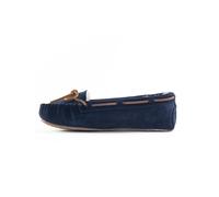 Minnetonka Pantoufle 'Cally' bleu marine / marron, Taille 38
