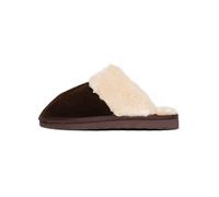 Minnetonka Pantoufle 'Chesney Slide' crème / marron, Taille 38