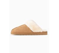 Minnetonka Pantoufle 'Chesney Slide' crème / noisette, Taille 36