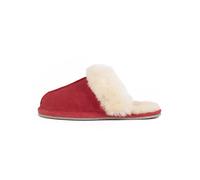 Minnetonka Pantoufle 'Sheepskin Slide' beige / rouge, Taille 38