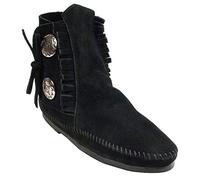 Minnetonka Femme Two Button Bottes Indiennes, Noir (Black), 40 EU