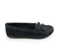 Minnetonka Women's Kilty Moccasin (7.5 C/D US, Black)