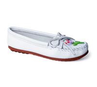 Minnetonka X Lucie Skjefte Ziigwan Waabigwan Moc pour femme, blanc, 38 EU