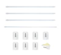 Minnhua 4 Pièce Tringle Rideau Extensible avec Crochets Adhésifs 40-70 cm | Tringle Rideau Sans Percage Barre a Rideaux Extensible Barre de Douche Extensible pour Suspendre Rideau de Douche Armoire