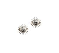 MINNI MOON Boucles d'oreilles Solis argentées | Boucles d'oreilles en acier inoxydable chirurgical | Boucles d'oreilles résistantes à l'eau | Minnie Moon, mediano-grande, acier inoxydable chirurgical