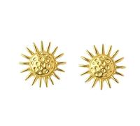 MINNI Moon Boucles d'oreilles Solis plaqué or 14 carats | Boucles d'oreilles en acier inoxydable chirurgical | Boucles d'oreilles résistantes à l'eau | Minnie Moon, Mediano, acier inoxydable