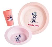 Minnie Coffret repas 3 pieces : assiettes, bol et gobelet - Neutre G