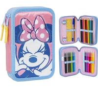 Minnie Disney trousse à crayons remplie 2 couches