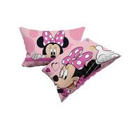 Minnie Lot de 2 taies d'oreiller en Coton, 2 taies d'oreiller, 100% Coton, 50 x 80 cm, Fermeture à enveloppe