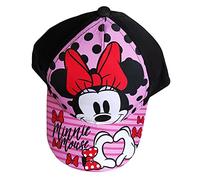Minnie Maus Casquette de base/cape Minnie avec motif nœuds, pois et cœurs pour enfants, garçons et filles, Noir , 54