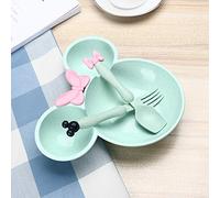 Minnie Mickey Ensemble de repas pour bébé enfant Assiettes fourchette cuillère Menthe