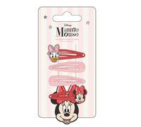 Minnie Mouse and Friends Lot de 4 pinces à cheveux avec nœud sur le dessus et paillettes