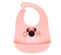 Minnie Mouse Bavoir pour Bébé avec Fermeture Réglable et Poche Récupératrice
