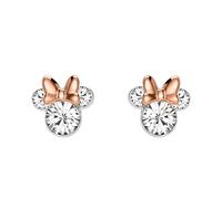 Minnie Mouse Boucles d'oreilles à tige en cristal plaqué deux tons, taille unique, Laiton plaqué deux tons, Pas de gemme